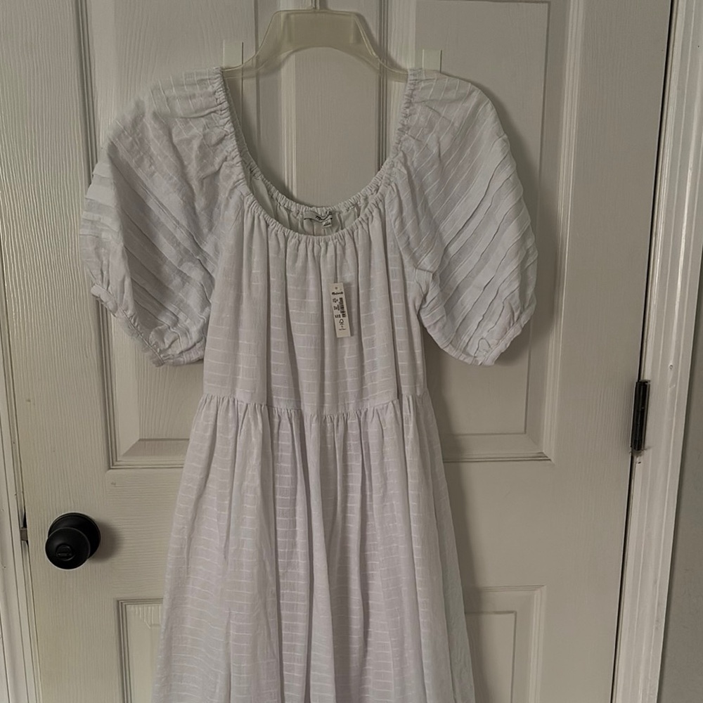 NWT Madewell puff sleeve midi dress